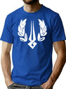 Hades Game Distressed Logo Zagreus Logo Premium Heavyweight Cotton T-Shirt - Blue