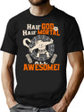Half God Half Mortal All Awesome T-Shirt for Men & Women, T-Shirts Graphic Tee - Black