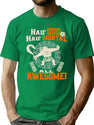 Half God Half Mortal All Awesome T-Shirt for Men & Women, T-Shirts Graphic Tee - Green