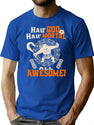 Half God Half Mortal All Awesome T-Shirt for Men & Women, T-Shirts Graphic Tee - Blue