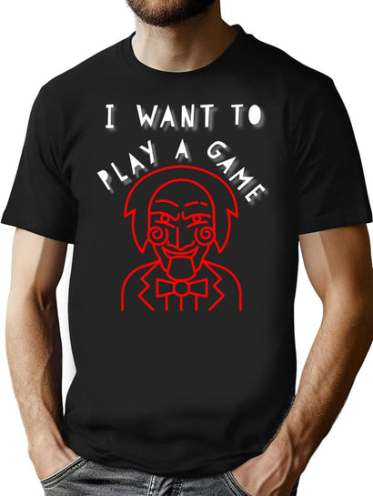 Halloween 2026 Fun Retro Graphic Jigsaw Clown For Horror Fan Premium T-Shirt for Men & Women, T-Shirts Graphic Tee - Black