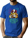 Halloween Clown Cheering With Delight T-Shirt for Men & Women, T-Shirts Graphic Tee - Blue