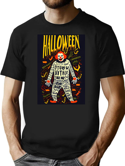 Halloween Clown (23) T-Shirt for Men & Women, T-Shirts Graphic Tee - Black