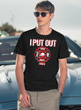 Halloween Costume Funny Firefighter I Put Out Fires Firemen Classic T-Shirt for Men & Women, T-Shirts Graphic Tee - Navy