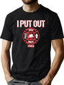 Halloween Costume Funny Firefighter I Put Out Fires Firemen Classic T-Shirt for Men & Women, T-Shirts Graphic Tee - Green