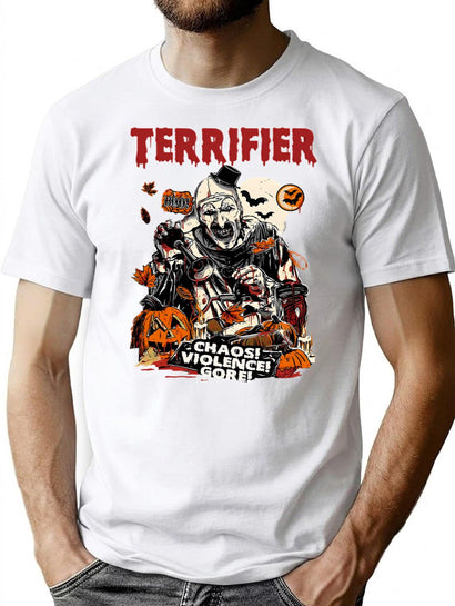 Halloween Horror Clown Crunch Horror T-Shirt for Men & Women, T-Shirts Graphic Tee - Black