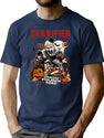 Halloween Horror Clown Crunch Horror T-Shirt for Men & Women, T-Shirts Graphic Tee - Navy