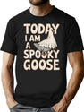 Halloween Shopping Spooky Goose T-Shirt for Men & Women, T-Shirts Graphic Tee - Black