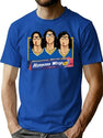 Hanson Brothers Hockey Slapshot Aluminum Foil T-Shirt for Men & Women, T-Shirts Graphic Tee - Blue