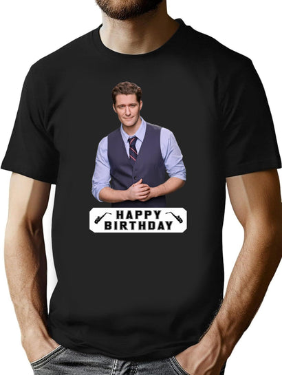 Happy Birthday Matthew Morrison T-Shirt for Men & Women, T-Shirts Graphic Tee - Black