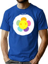 Harmony Bear Smile Flower Funny Halloween Bear Costume Gift T-Shirt for Men & Women, T-Shirts Graphic Tee - Blue