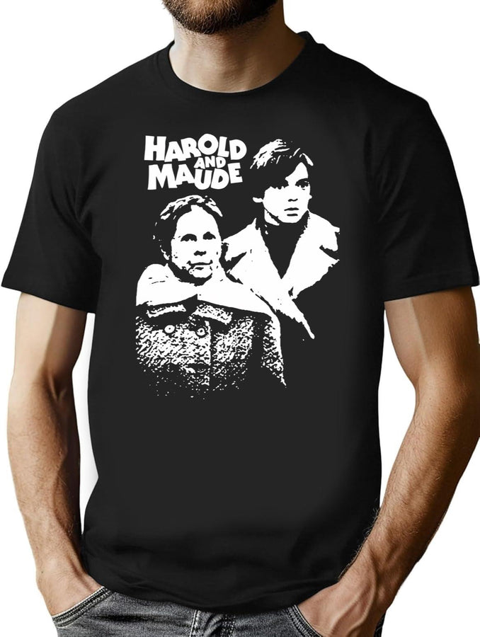 Harolds Arts Design Maudes Vintage Dark Comedy Movies T-Shirt for Men & Women, T-Shirts Graphic Tee - Black