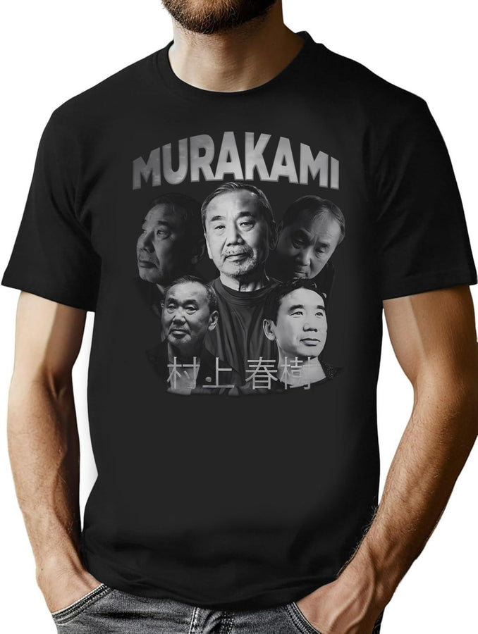 Haruki Murakami Bootleg T Bootleg Graphic T-Shirt - Black