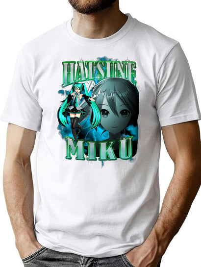 Hatsune Miku Rap Bootleg Premium Heavyweight Cotton T-Shirt - Black