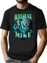 Hatsune Miku Rap Bootleg Bootleg Graphic T-Shirt - Black