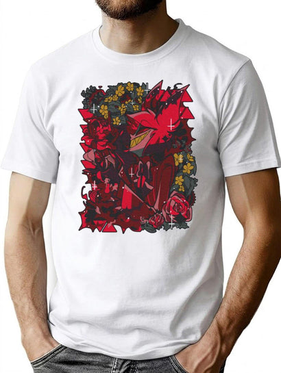 Hazbin Hotel Alastor Spring Essential T-Shirt for Men & Women, T-Shirts Graphic Tee - Black