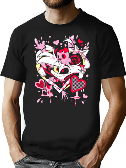 Hazbin Hotel Angel Dust Classic T-Shirt for Men & Women, T-Shirts Graphic Tee - Black