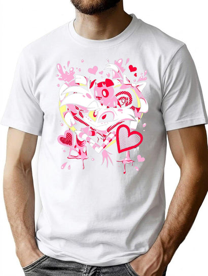 Hazbin Hotel Angel Dust Classic T-Shirt for Men & Women, T-Shirts Graphic Tee - Black