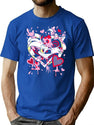 Hazbin Hotel Angel Dust Classic T-Shirt for Men & Women, T-Shirts Graphic Tee - Blue