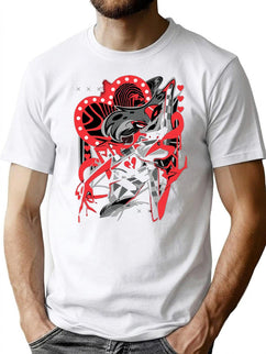Hazbin Hotel Angel Dust Classic 0787y Black Premium Heavyweight Cotton T-Shirt - Black