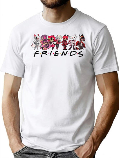 Hazbin Hotel Friend Shirt Hazbin Hotel Characters Shirt	Hazbin Hotel Fan Unisex Premium Heavyweight Cotton T-Shirt - Black