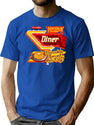 Heckboy Diner Sign T-Shirt for Men & Women, T-Shirts Graphic Tee - Blue