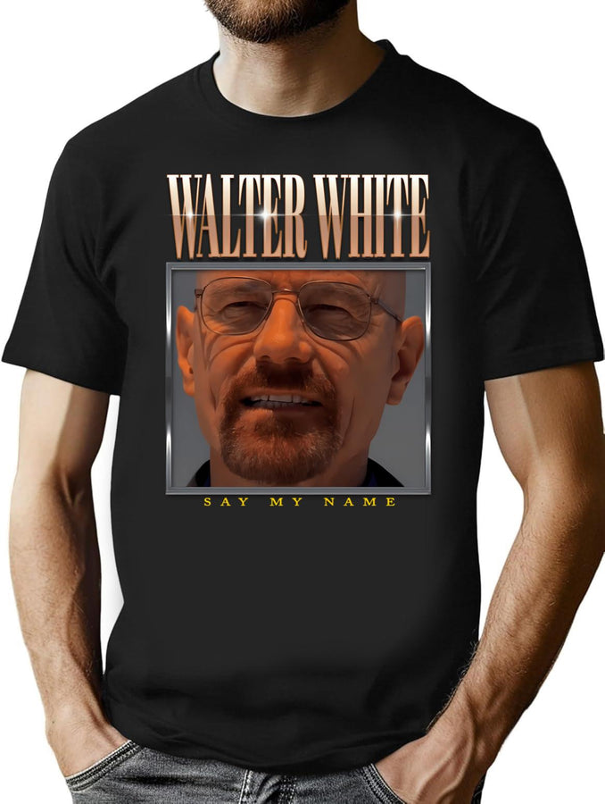 Heisenberg Say My Name Bootleg Graphic T-Shirt - Black