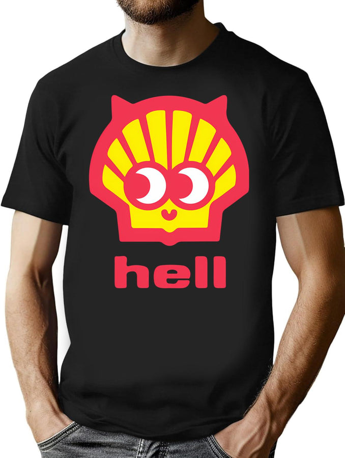 Hell In A Shell Bootleg Graphic T-Shirt - Black