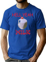 Hell Yeah Milk Bootleg Graphic T-Shirt - Blue