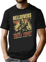 Helldivers 2 Enlistment Tee - Join The Fight for Democracy Premium Heavyweight Cotton T-Shirt - Black