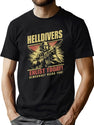 Helldivers 2 Enlistment Tee - Join The Fight for Democracy,Exclusive Sci-Fi Soldier Black T-Shirt - Green