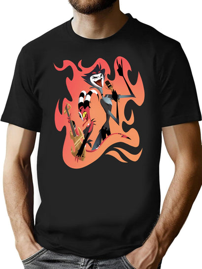 Helluva Boss - Blitzo Stolas Rock T-Shirt for Men & Women, T-Shirts Graphic Tee - Black