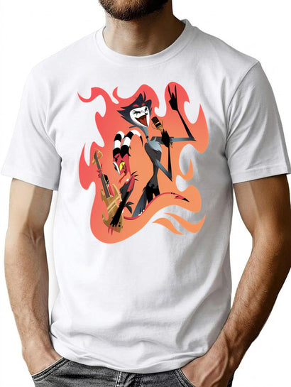 Helluva Boss - Blitzo Stolas Rock T-Shirt for Men & Women, T-Shirts Graphic Tee - Black