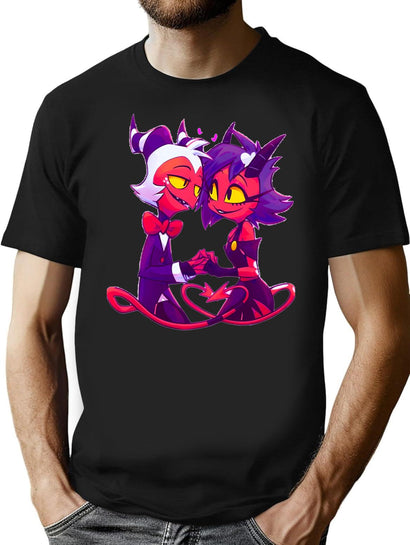 Helluva Boss Millie And Moxxie T-Shirt for Men & Women, T-Shirts Graphic Tee - Black