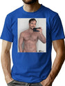 Henry Cavill Selfie Premium Heavyweight Cotton T-Shirt - Blue