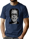 Herman Munster Profile T-Shirt for Men & Women, T-Shirts Graphic Tee - Navy