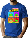 Heroes Of The World Figther Bootleg Graphic T-Shirt - Blue