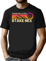 Hex Crypto Hexagon - Stake Hex Crypto Thank Me Vintage Sunset Hex T-Shirt for Men & Women, T-Shirts Graphic Tee - Black