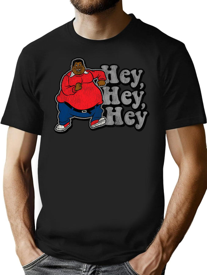 Hey Hey Hey Worn Lts T-Shirt for Men & Women, T-Shirts Graphic Tee - Black