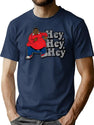Hey Hey Hey Worn Lts T-Shirt for Men & Women, T-Shirts Graphic Tee - Navy