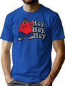 Hey Hey Hey Worn Lts T-Shirt for Men & Women, T-Shirts Graphic Tee - Blue