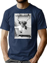 Highland Cow Taking A Bath Funny Vintage Animal Photo T-Shirt for Men & Women, T-Shirts Graphic Tee - Navy