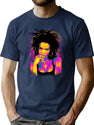 Hill Aurora Colour Bootleg Graphic T-Shirt - Navy