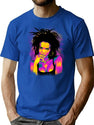 Hill Aurora Colour Bootleg Graphic T-Shirt - Blue