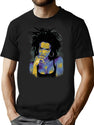 Hill Vintage Crack Plastisol Bootleg Graphic T-Shirt - Black