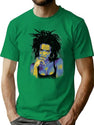 Hill Vintage Crack Plastisol Bootleg Graphic T-Shirt - Green