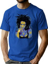 Hill Vintage Crack Plastisol Bootleg Graphic T-Shirt - Blue