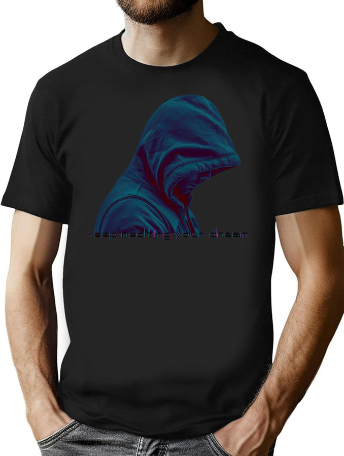 Hip-Hop Dream Keep Reciting Your Dream Bootleg Graphic T-Shirt - Black