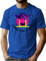 His Gold - Funny Bad Translation Error English Quote Bootleg Graphic T-Shirt - Blue