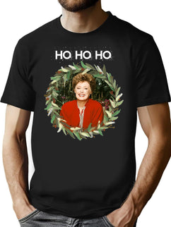 Ho Ho Ho - Blanche Devereaux Christmas From The Golden Girls (White) T-Shirt for Men & Women, T-Shirts Graphic Tee - Black